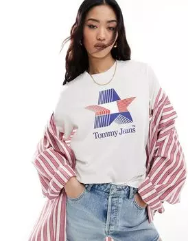 Белая футболка с рисунком Tommy Jeans