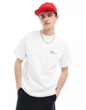 Белая футболка свободного кроя Dr Denim Trooper