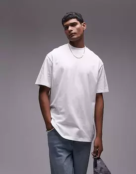 Белая футболка свободного кроя Topman