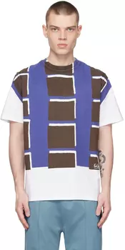 Белая футболка в клетку Paul Smith