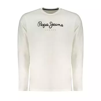 Белая хлопковая футболка Pepe Jeans