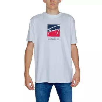 Белая хлопковая футболка Rigenerato Tommy Jeans