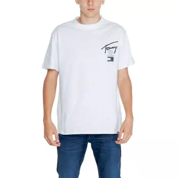Белая хлопковая футболка Rigenerato Tommy Jeans
