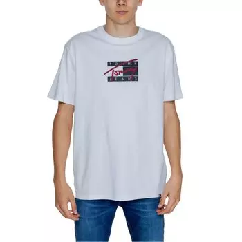 Белая хлопковая футболка Rigenerato Tommy Jeans