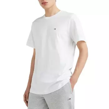 Белая хлопковая футболка Tommy Jeans