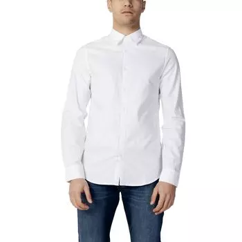Белая хлопковая рубашка Armani Exchange