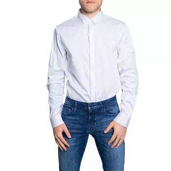 Белая хлопковая рубашка Armani Exchange