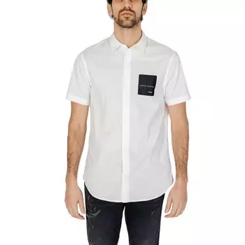 Белая хлопковая рубашка Armani Exchange
