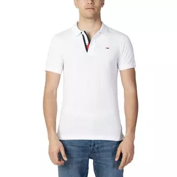 Белая хлопковая рубашка поло Tommy Jeans