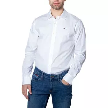 Белая хлопковая рубашка Tommy Jeans