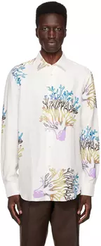 Белая коралловая рубашка с принтом Paul Smith