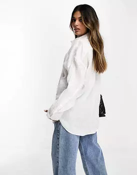 Белая льняная рубашка AllSaints Inez