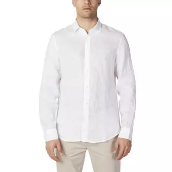 Белая льняная рубашка Armani Exchange