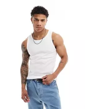 Белая майка Pull&Bear
