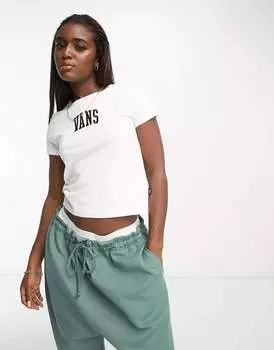 Белая мини-футболка Vans Varsity