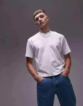 Белая непринужденная укороченная футболка Topman