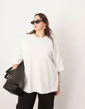 Белая объемная футболка премиум-класса ASOS EDITION Curve