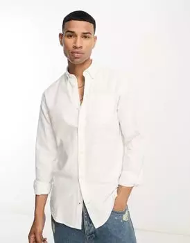 Белая оксфордская рубашка Jack & Jones