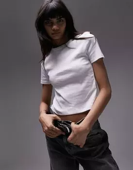 Белая повседневная футболка Topshop