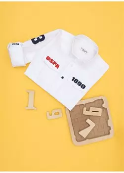 Белая рубашка для мальчика U.S. Polo Assn., белый