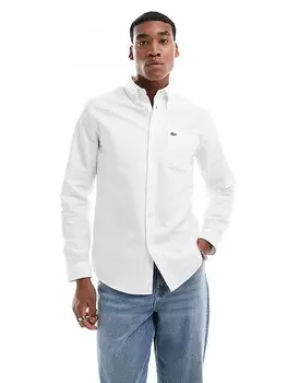 Белая рубашка с длинными рукавами Lacoste