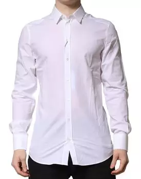 Белая рубашка с длинными рукавами, строгая рубашка Dolce & Gabbana, White