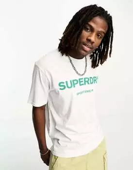 Белая спортивная футболка Superdry code Core