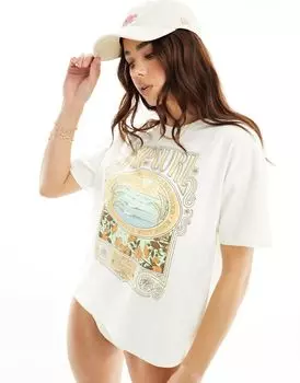 Белая свободная футболка Ripcurl Long Days