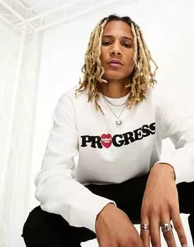 Белая толстовка Carhartt WIP I heart Progress
