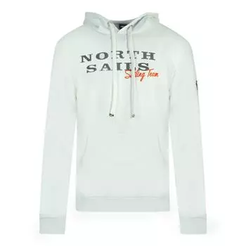 Белая толстовка с капюшоном Sailing Team North Sails, белый
