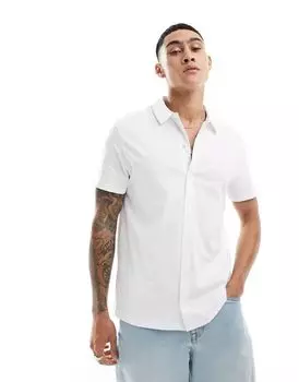 Белая трикотажная рубашка ASOS