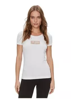 Белая женская футболка с круглым вырезом W4RI33J1314-G011 Guess, белый