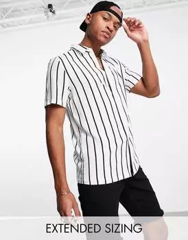Бело-черная полосатая рубашка ASOS DESIGN