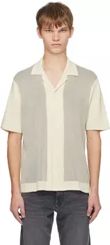 Бело-черная рубашка Harvey rag &bone Off-White & Black rag & bone