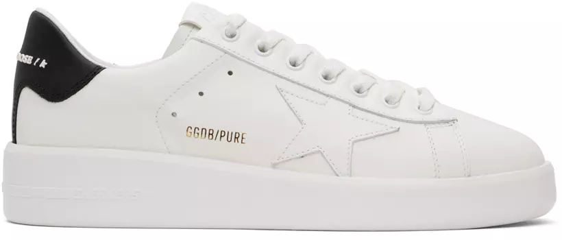 Бело-черные кроссовки Golden Goose Purestar