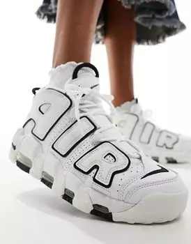 Бело-черные кроссовки Nike Air Uptempo