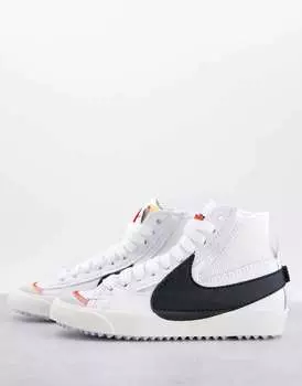 Бело-черные кроссовки Nike Blazer Mid '77 Jumbo