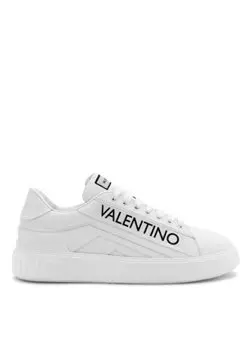 Бело-черные мужские кожаные кроссовки REY Valentino, белый черный