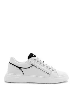 Бело-черные мужские кожаные кроссовки STUNNY Valentino, белый черный