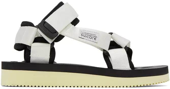 Бело-черные сандалии Depa-V2 Suicoke