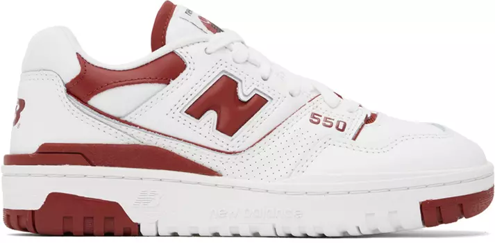 Кроссовки New Balance 550, белый/темно-красный