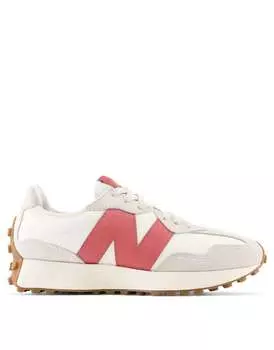Бело-розовые кроссовки New Balance 327