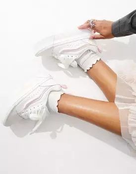 Бело-розовые кроссовки Vans Knu Stack