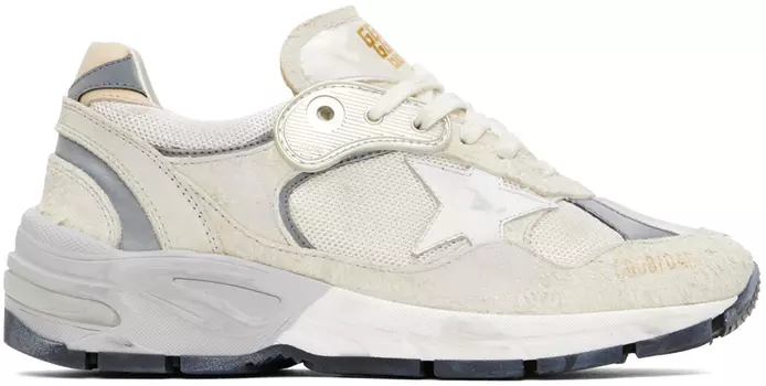 Бело-серебристые кроссовки Dad-Star Golden Goose