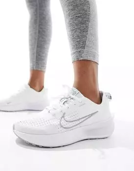 Бело-серебристые кроссовки Nike Interact Run