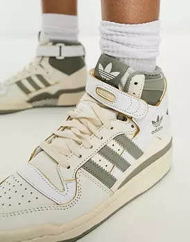 Бело-серые кроссовки adidas Originals Forum 84 Hi