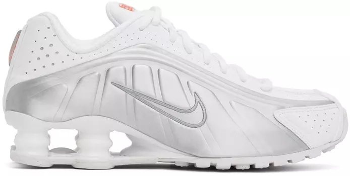 Бело-серые кроссовки Shox R4 Nike