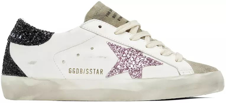 Бело-серые кроссовки Super-Star Golden Goose