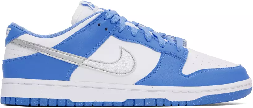 Бело-синие кроссовки Dunk Low Nike