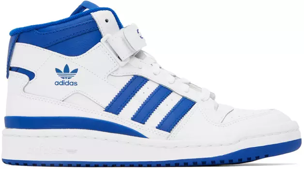 Бело-синие кроссовки Forum adidas Originals